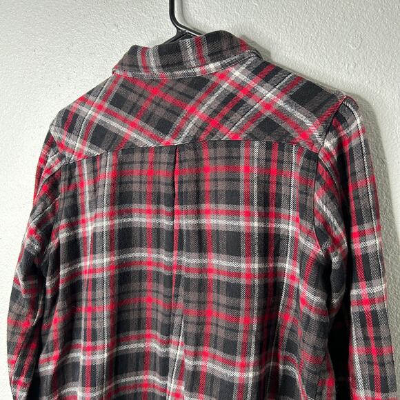 Woolrich Oxbow Bend Plaid Flannel Shirt Jacket Red Black Womens Medium - Picture 10 of 13